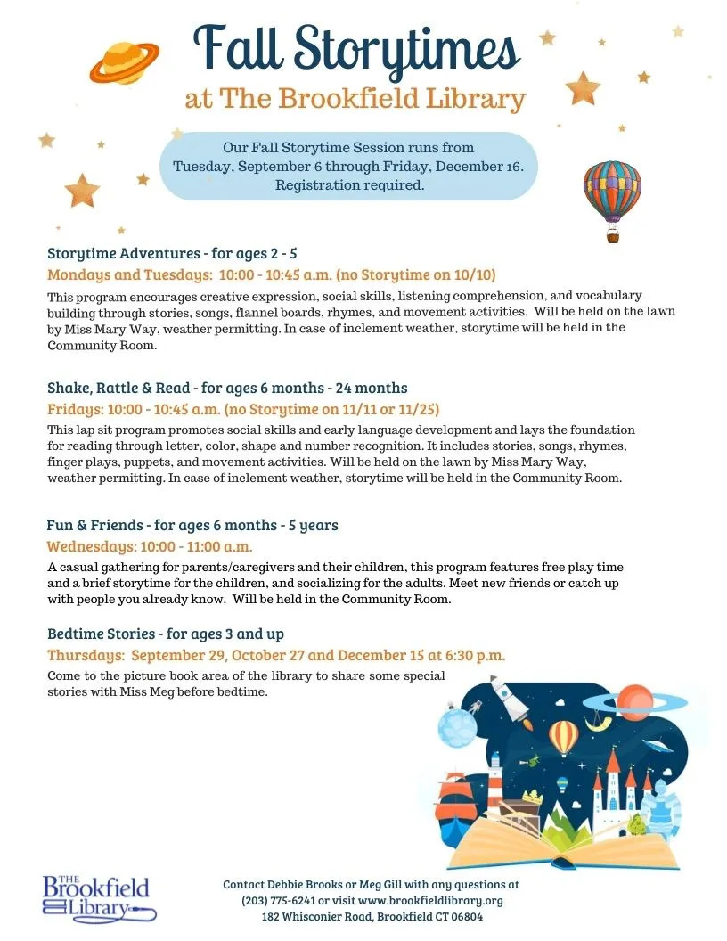 Fall storytimes flyer