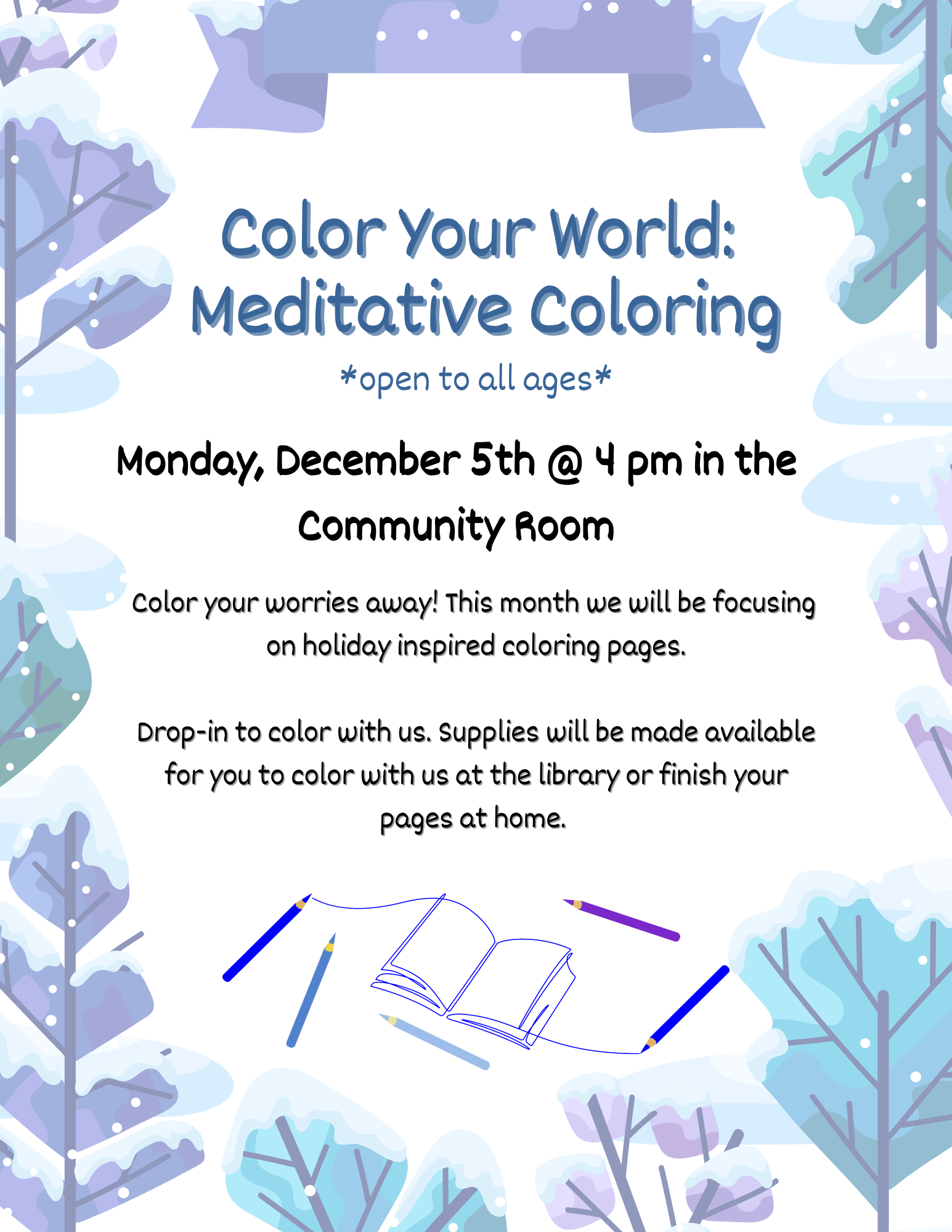 December's Color Your World Meditative Coloring