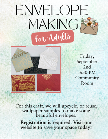 Envelope Making class flyer