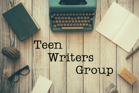 Teen Writers Group, typewriter, notebook