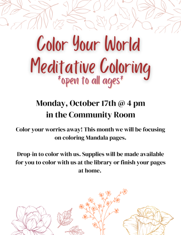 Color Your World Meditative Coloring