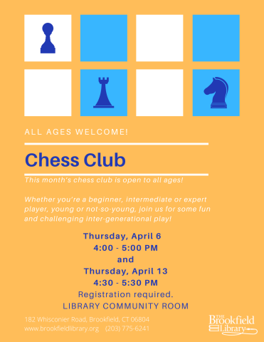 April chess club flyer