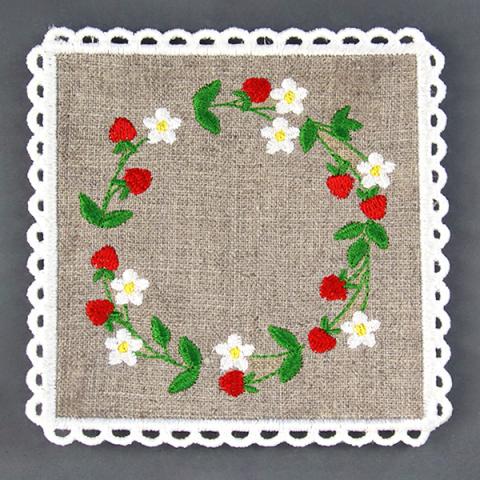 embroidered coaster