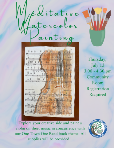 Violin watercolor flyer