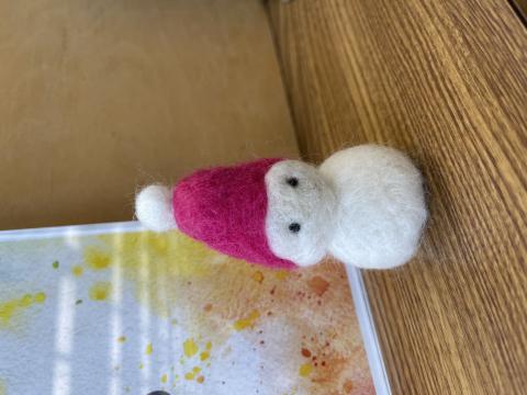 needle felting snowman