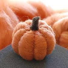 needle felting pumpkin