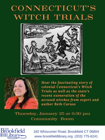 Flyer for Connecticut Witch Trials program