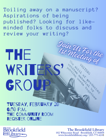 Flyer for Writers Group