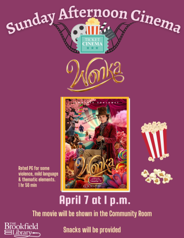 Flyer for the Sunday Afternoon Cinema - Wonka
