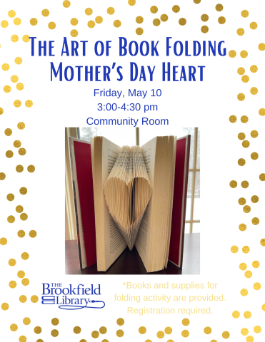 book folding heart flyer