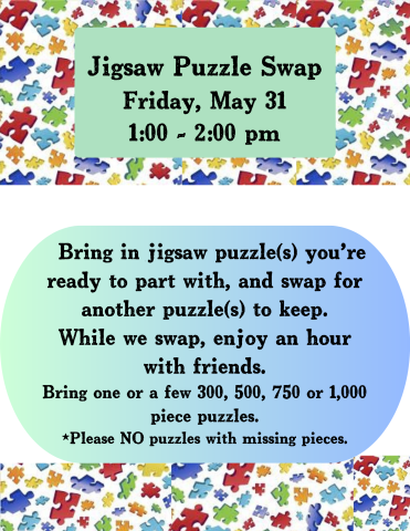 May puzzle swap flyer