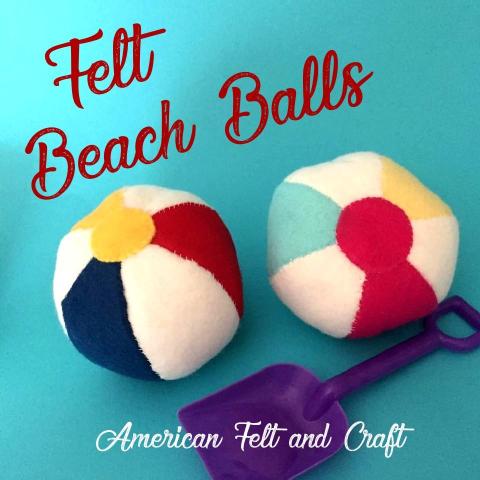 photo of felt beach balls