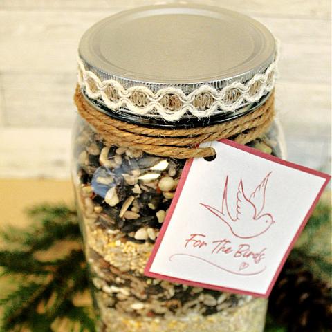 bird seed jar