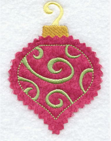 Embroidery design of holiday bell