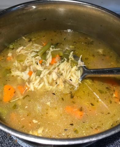 pot of chicken soup