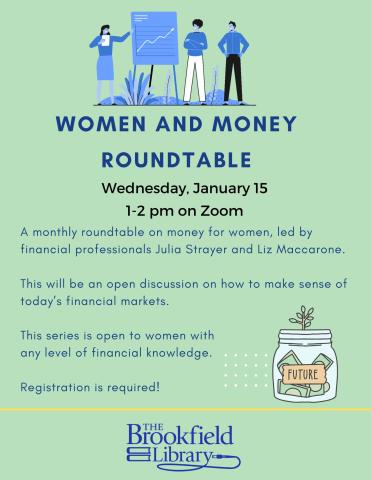 women and money roundtable flyer