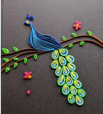 peacock paper quilling