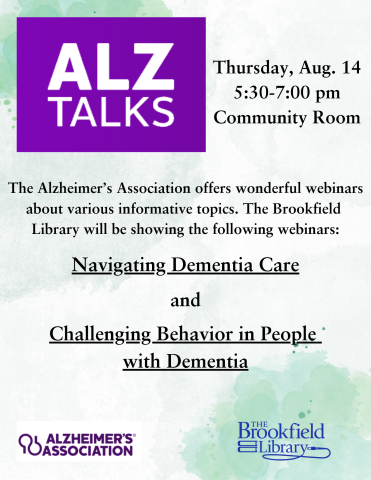 Alz Ass Webinars flyer