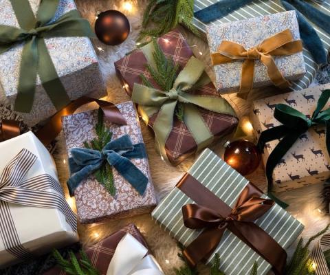 photo of wrapped presents