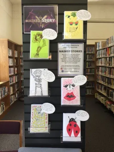 Photo of shelf in library's teen area