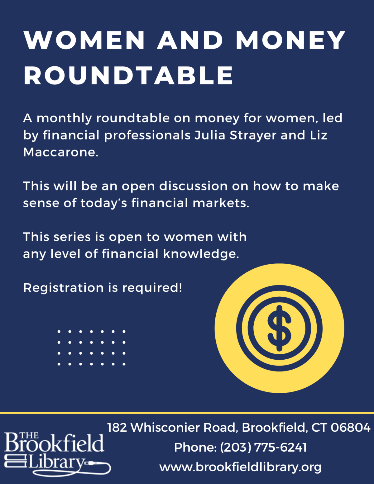 Women and Money Roundtable Flyer