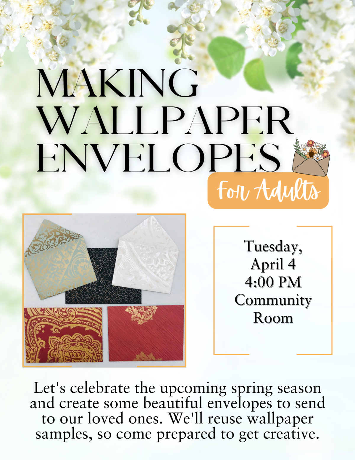 April Making Wallpaper Envelopes