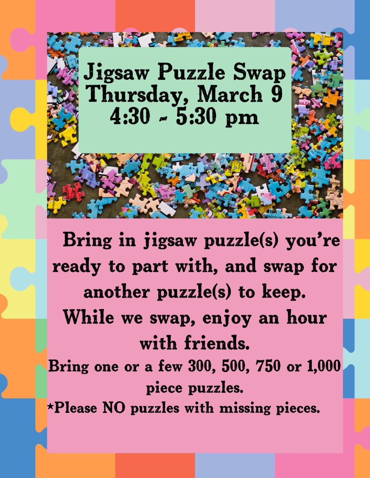 puzzle swap flyer