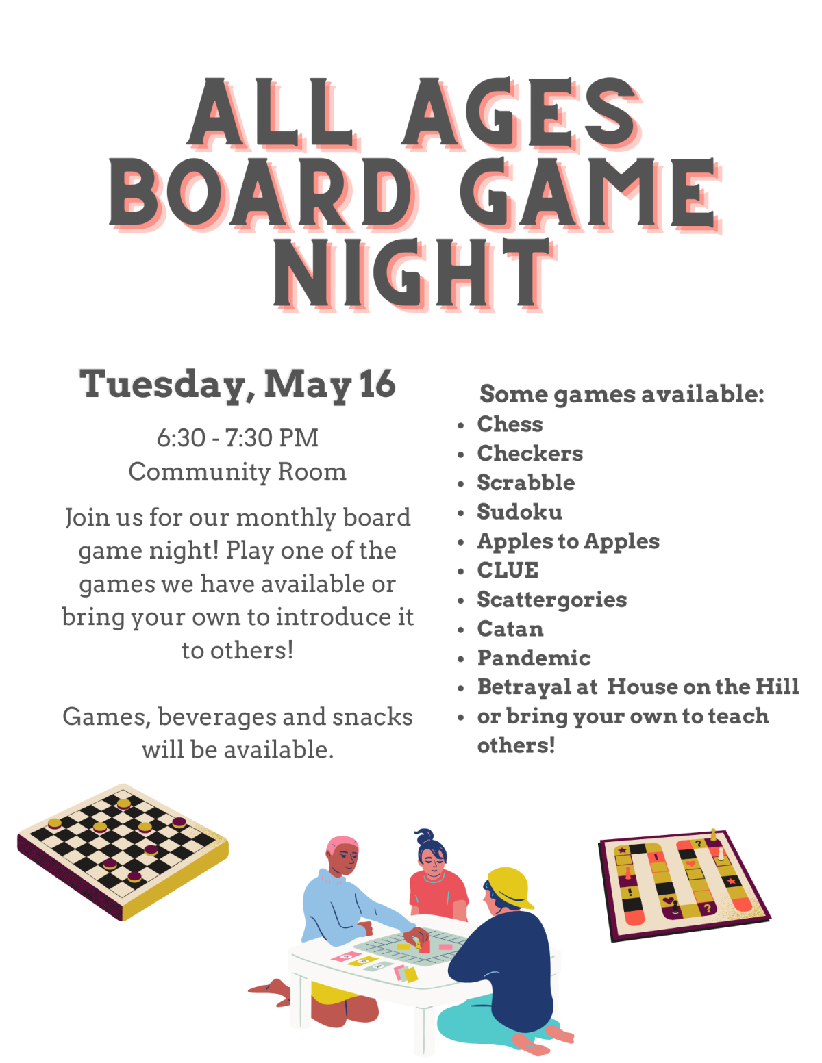 May All Ages Board Game Night