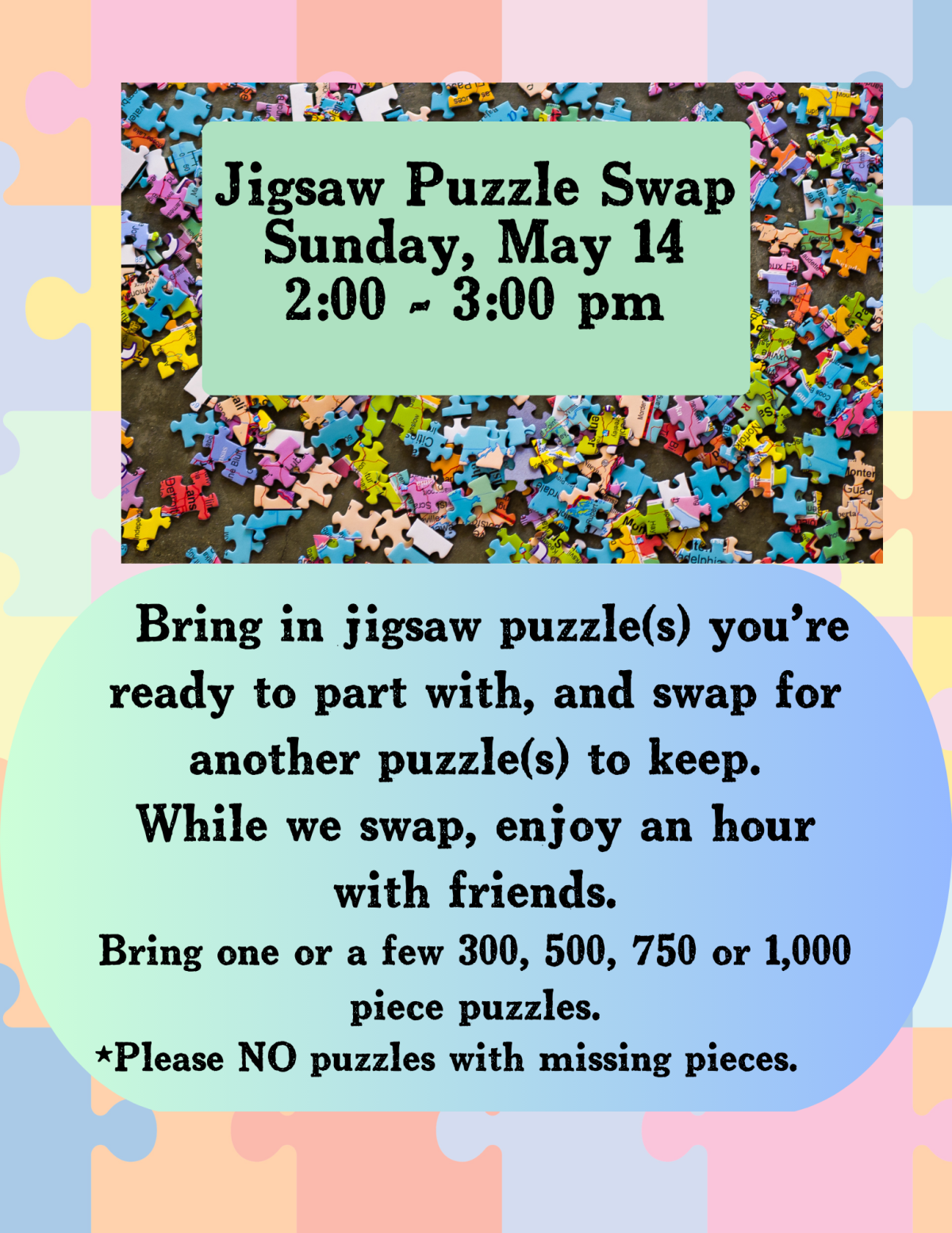 puzzle swap flyer