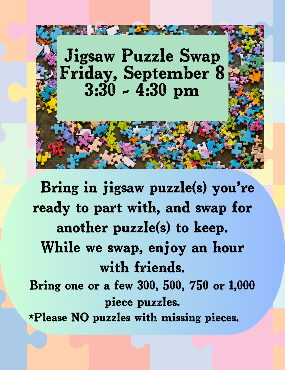 jigsaw puzzle flyer