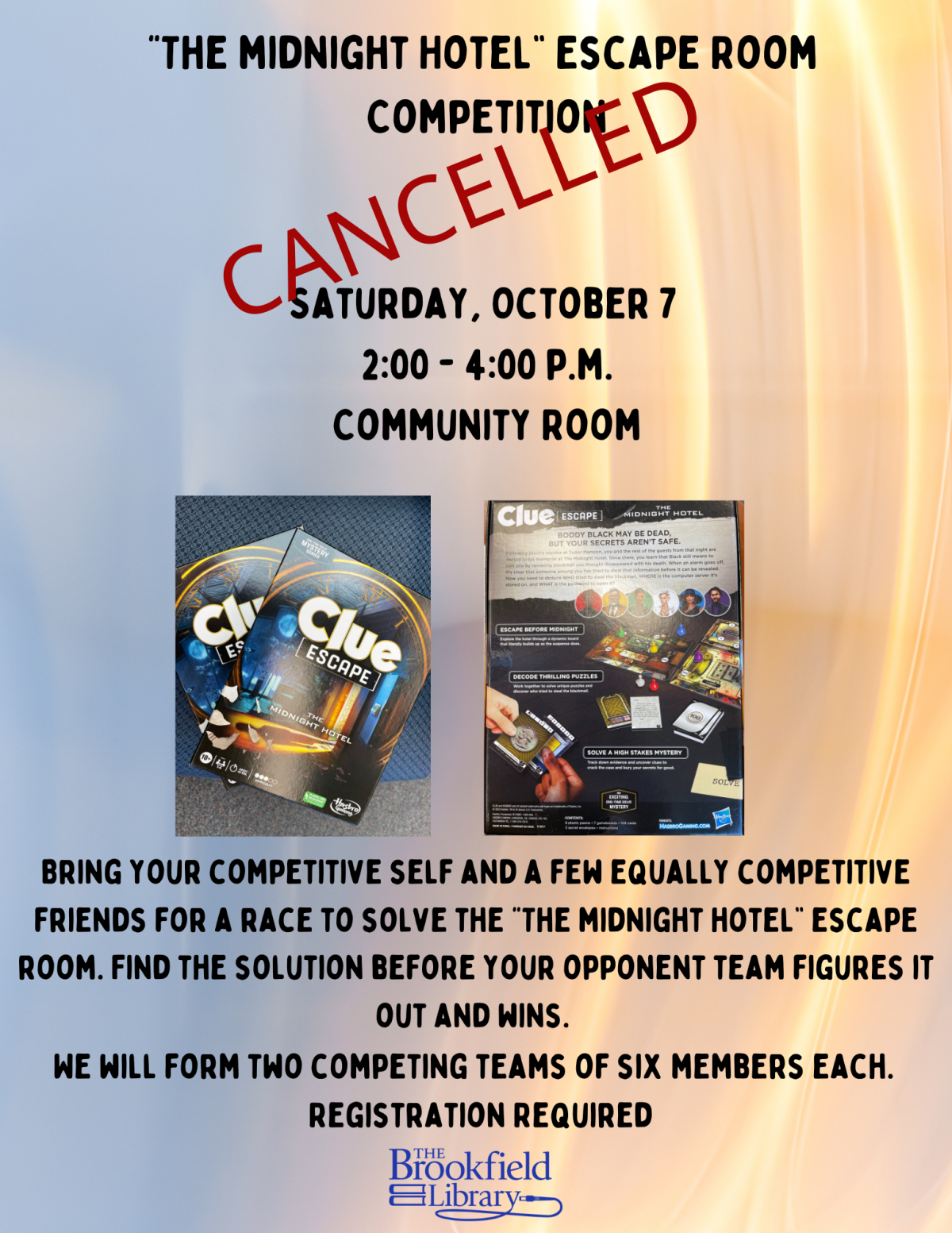 game night cancelled