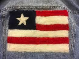 needle felted flag