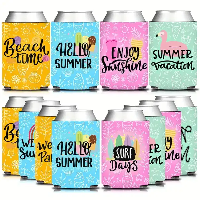 Picture of can koozies with summer designs