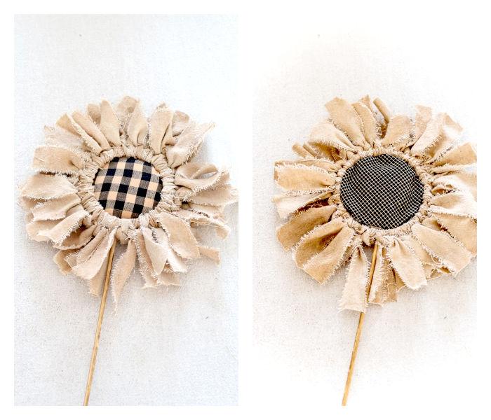 farmhouse fabric sunflowers