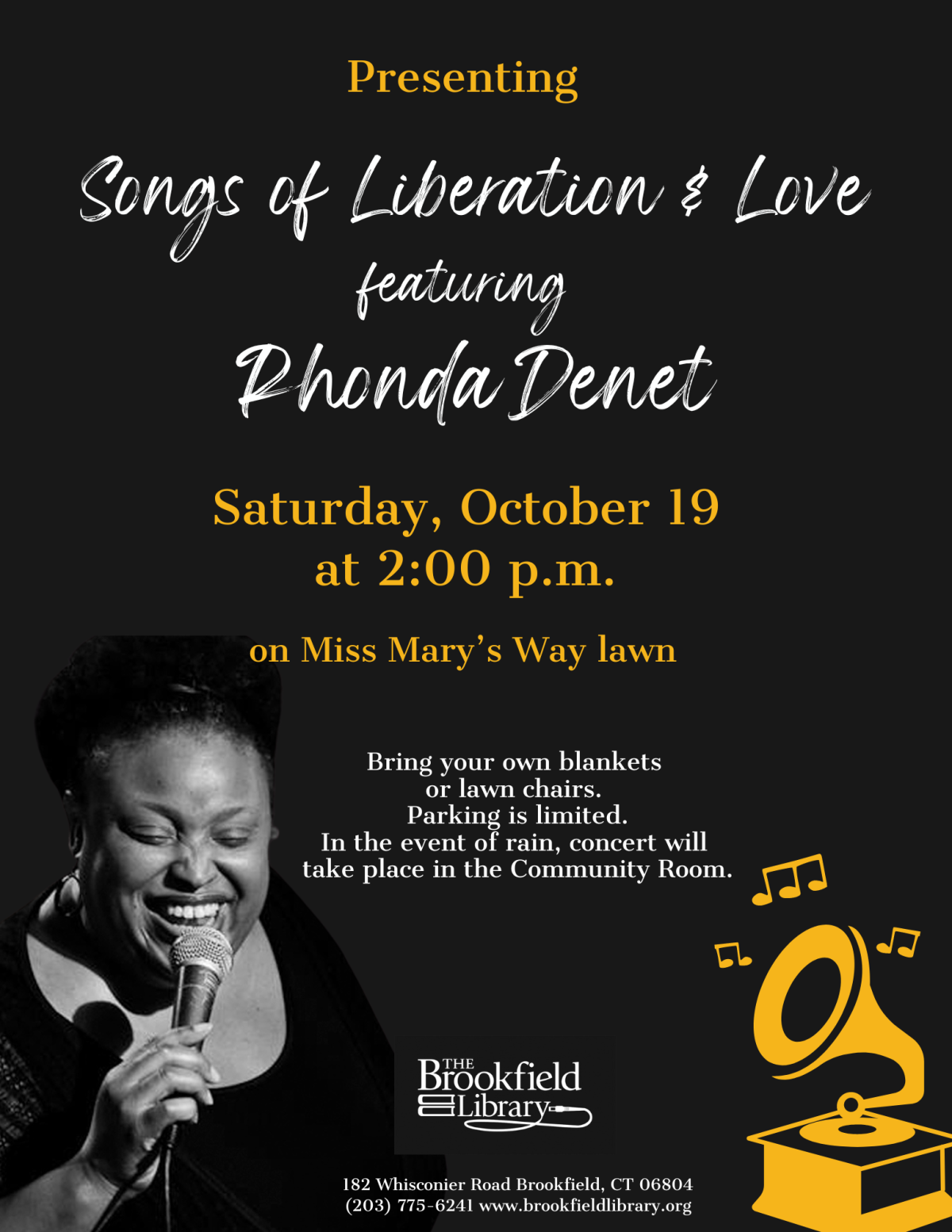 Rhonda Denet concert flyer