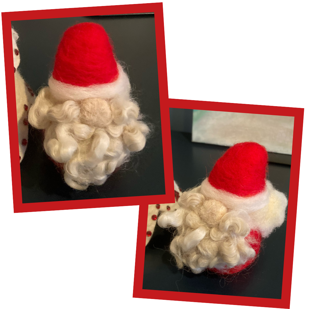 Santa Gnomes made from needle felting.