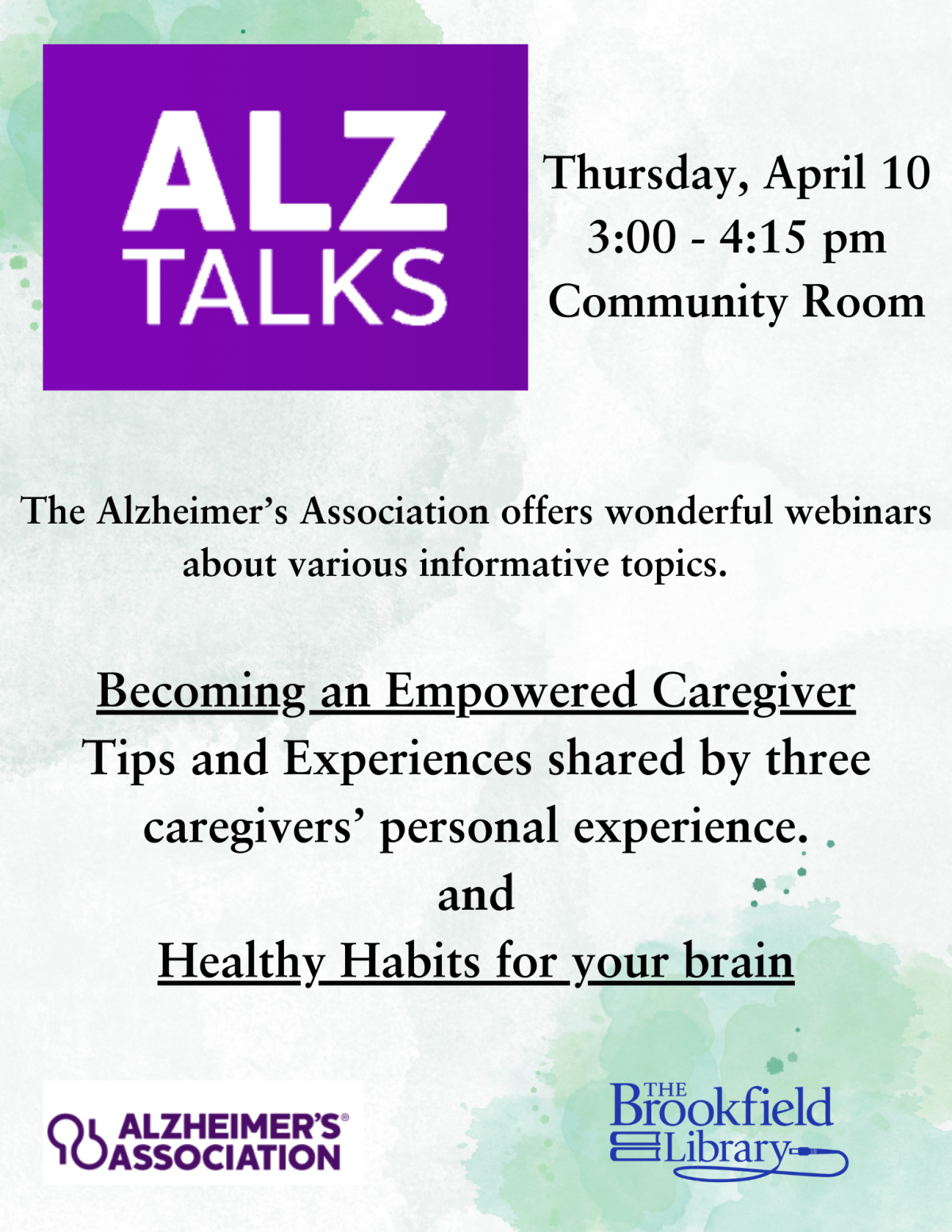 alzheimer webinar flyer