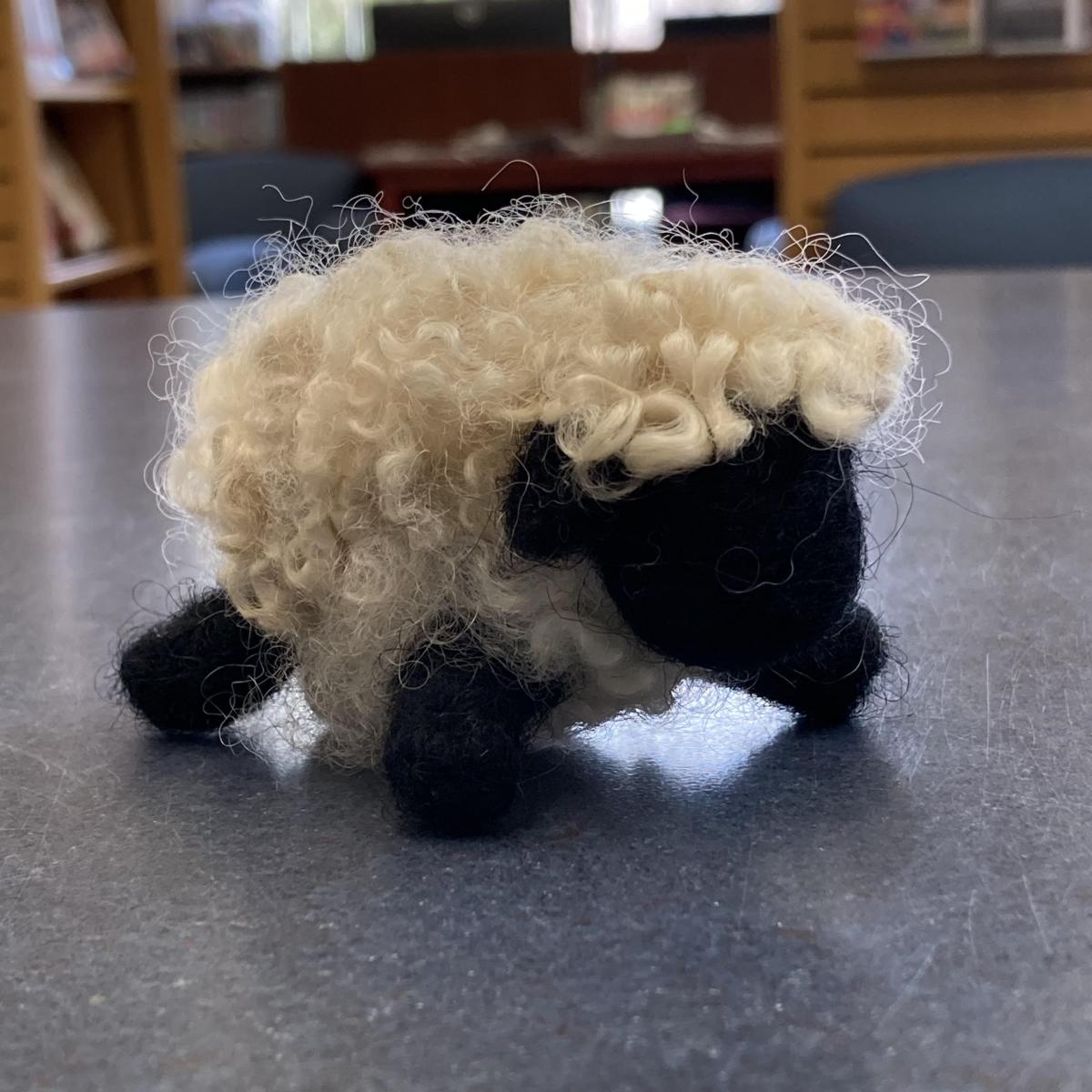 photo of felted sheep