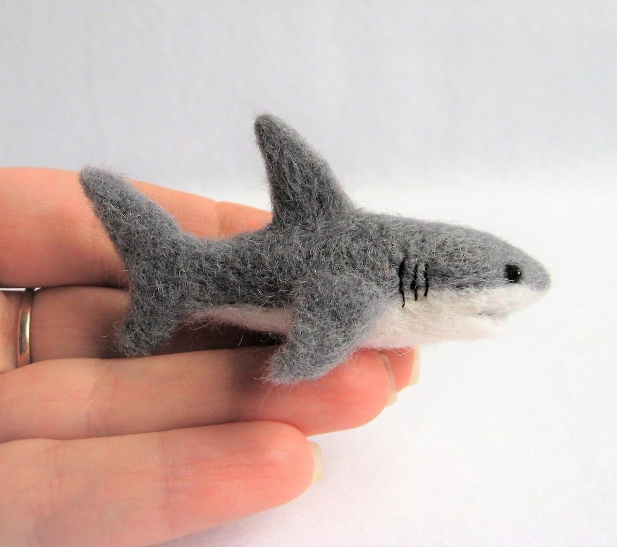 photo of felted shark
