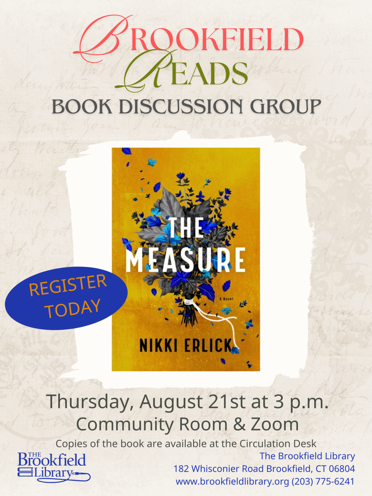 flyer for brookfield reads