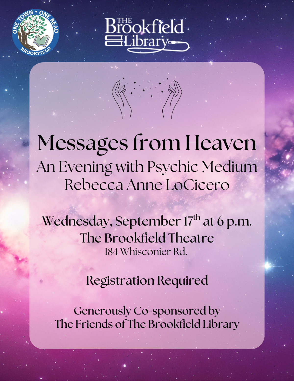 flyer for messages from heaven