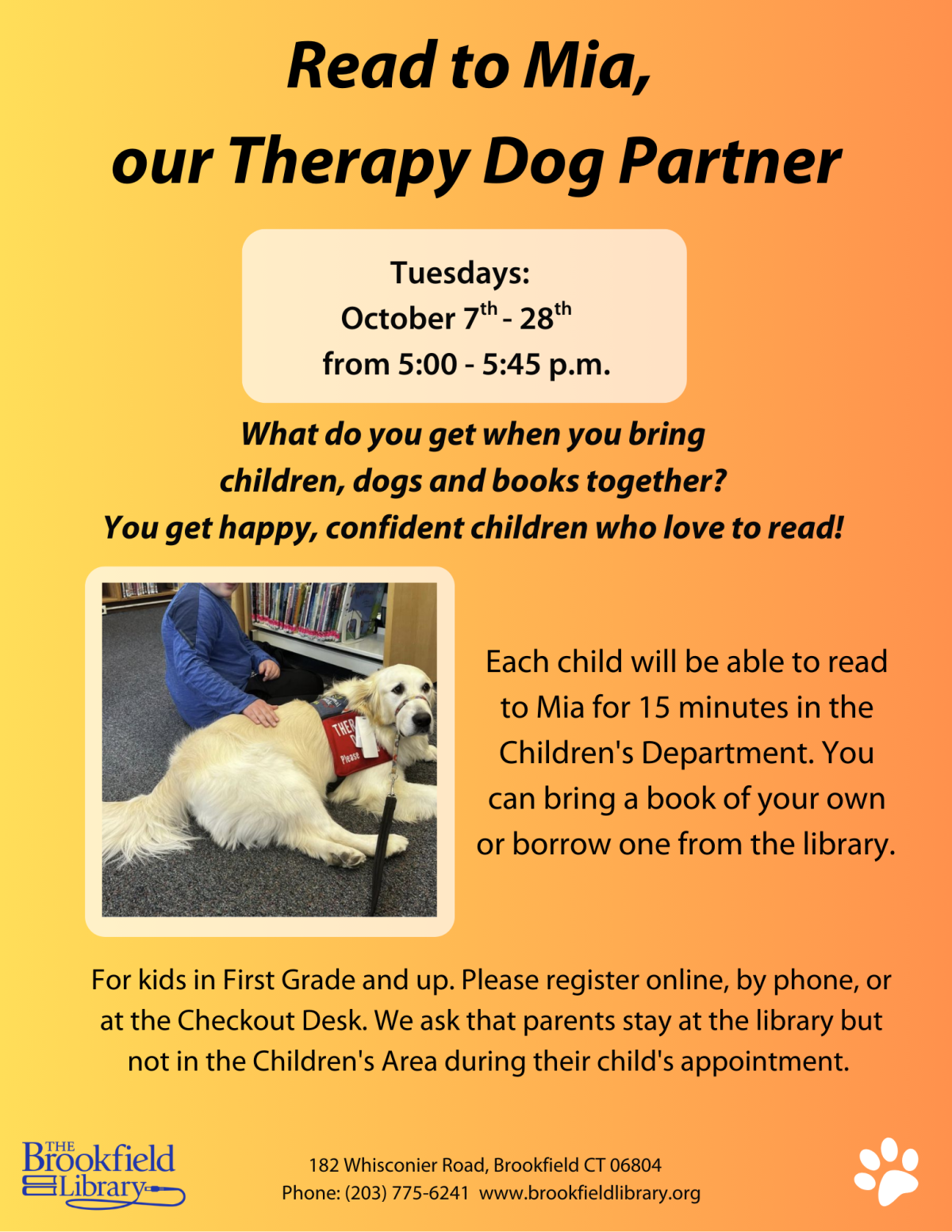 Read to a Therapy Dog