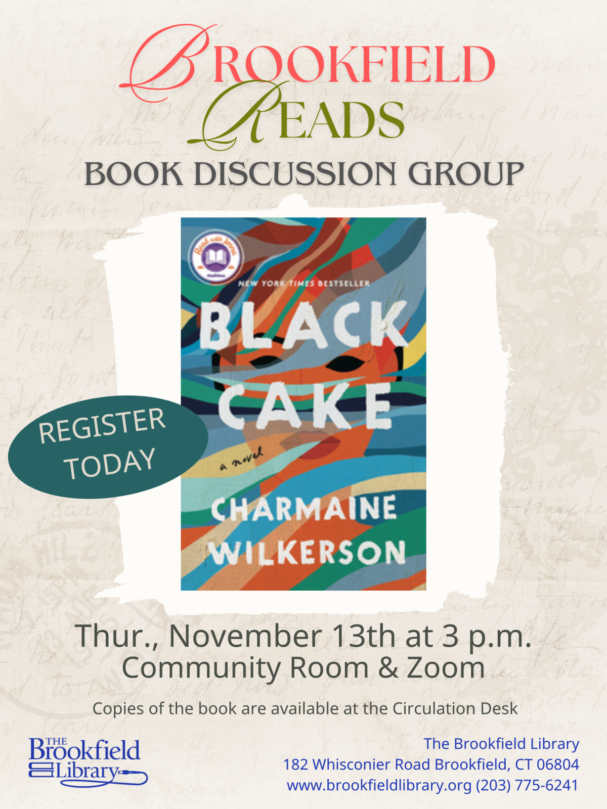 flyer for Black Cake