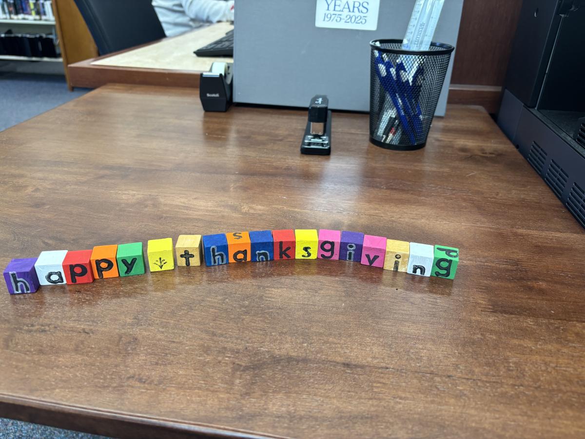 painted 1" wooden blocks