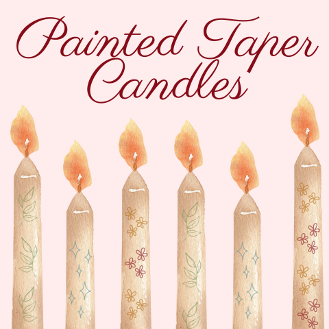 Painted Taper Candles