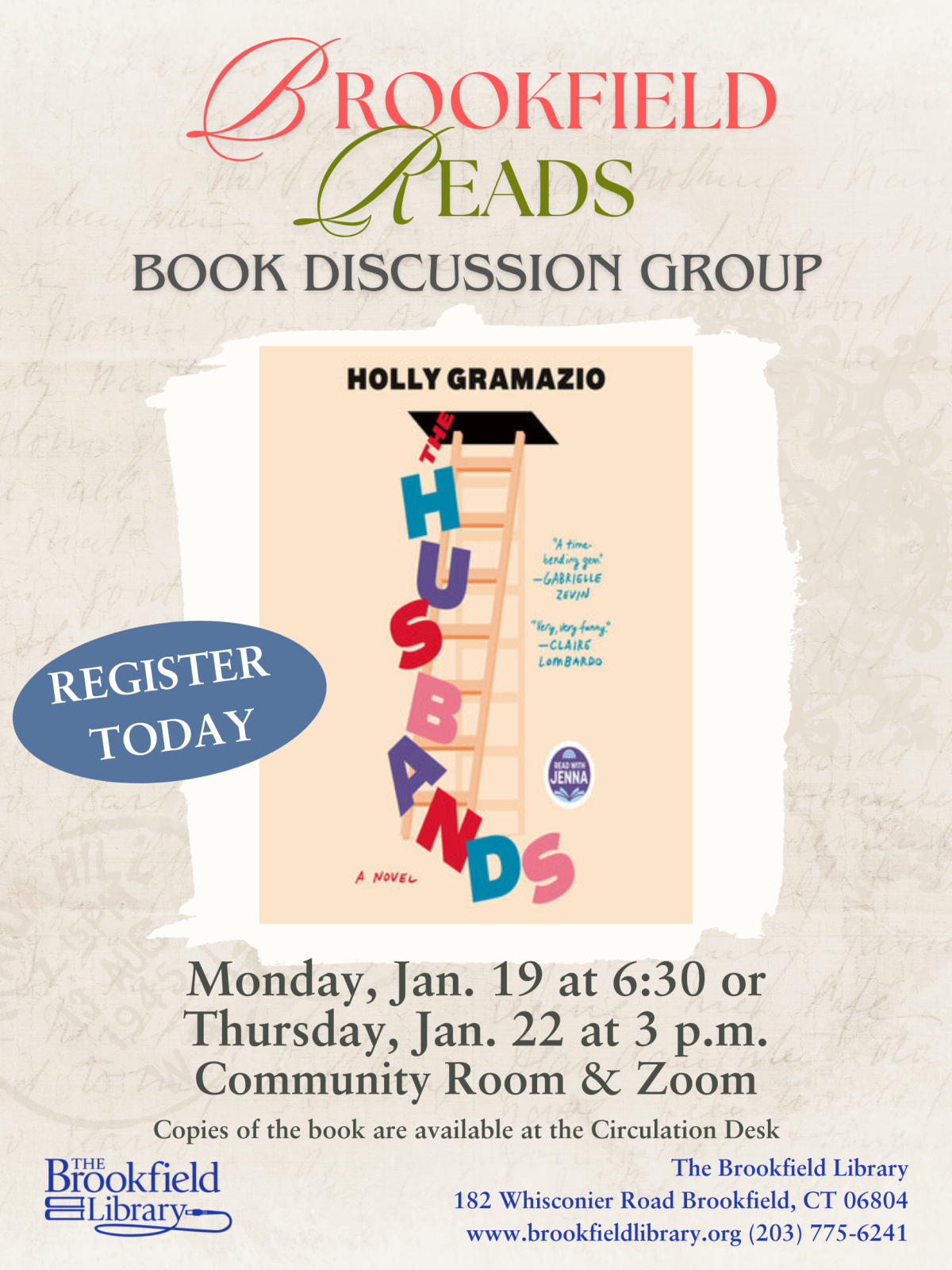 flyer for Brookfield Reads